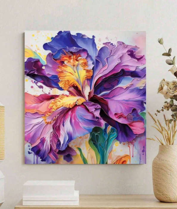 Paint by Numbers: Purple Iris