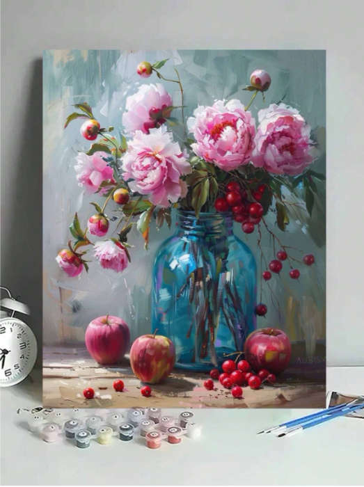 Paint by Numbers: Apples and Flowers