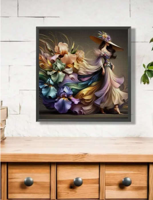 Cross-Stitching: Iris Beauty