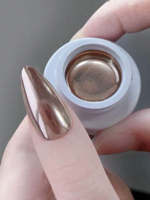 Rose Gold Metallic Gel Nail Polish