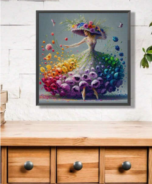 Cross-Stitching: Rosy Ballerina
