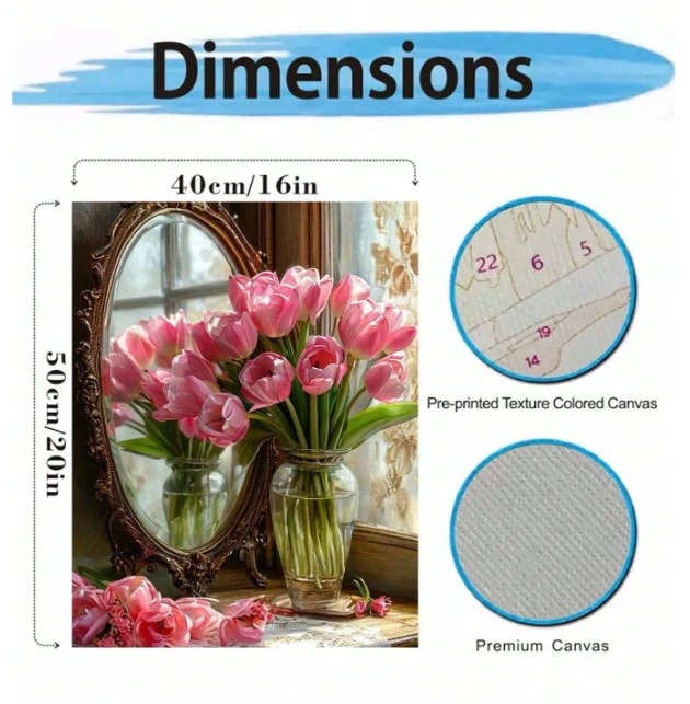 Paint by Numbers: Petals and Reflection