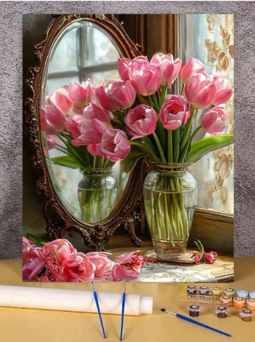 Paint by Numbers: Petals and Reflection