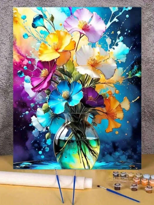 Paint by Numbers: Poppy Rainbow