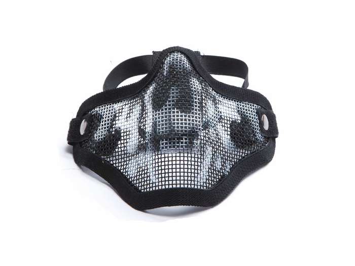ASG MESH MASK METAL LOWER HALF BLACK SKULL PRINT 18046