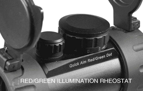 LEAPER UTG 3.8" RED/GREEN CIRCLE DOT SIGHT QD MOUNT