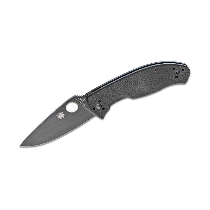 SPYDERCO TENACIOUS PLAIN BLACK BLADE G10 HANDLES-C122GBBKP