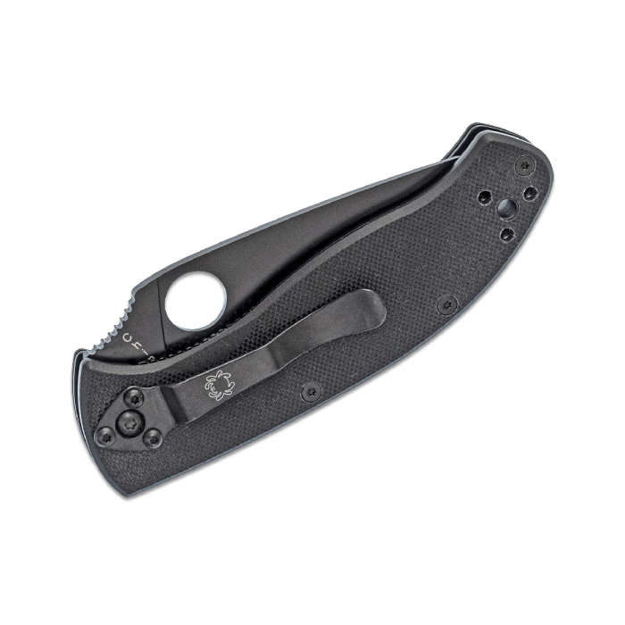 SPYDERCO TENACIOUS PLAIN BLACK BLADE G10 HANDLES-C122GBBKP