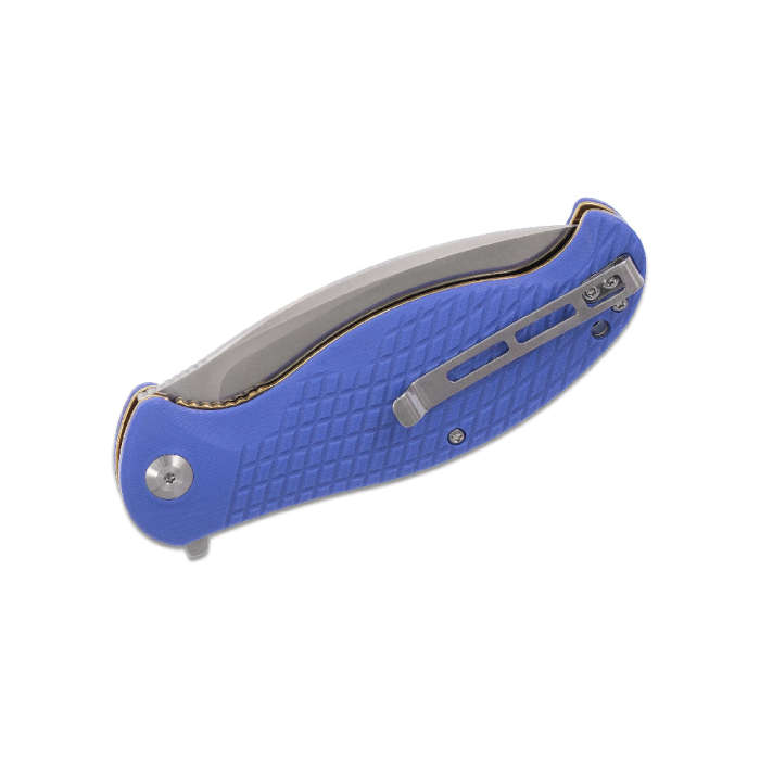 We Knives C802B Naja Flipper Knife Blue G10 Handles