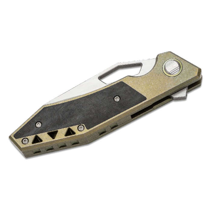 BESTECH Knives Fractal Frame Lock Flipper Knife Green BT1907B