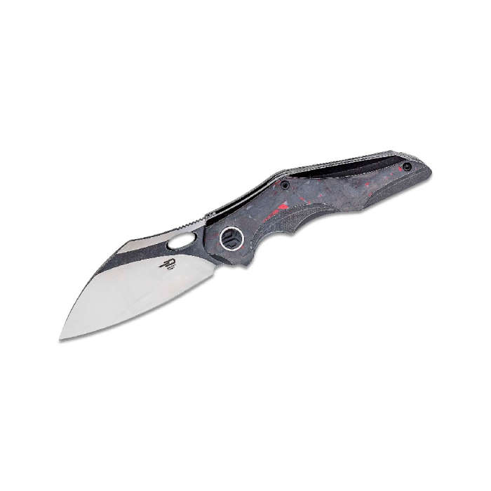 BESTECH Nogard Black Titanium and Red Marbled Carbon Fibre Handle - BT2105D