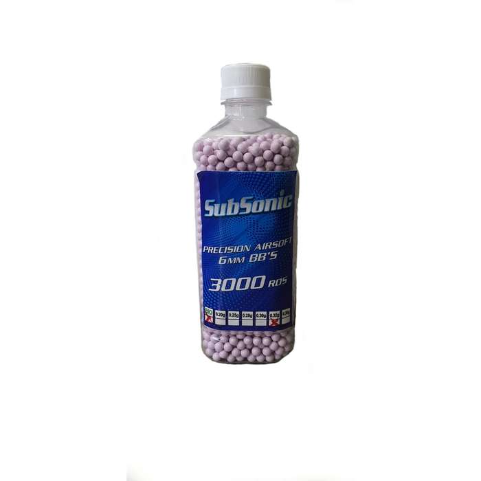 Subsonic 6mm Bio BB 0.28g 3000ct/Bottle Light Purple