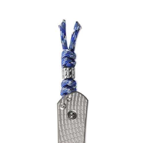 Chris Reeves Lanyard Knotted W/dotted Bead Bucky Blue/silver - Lin-7053