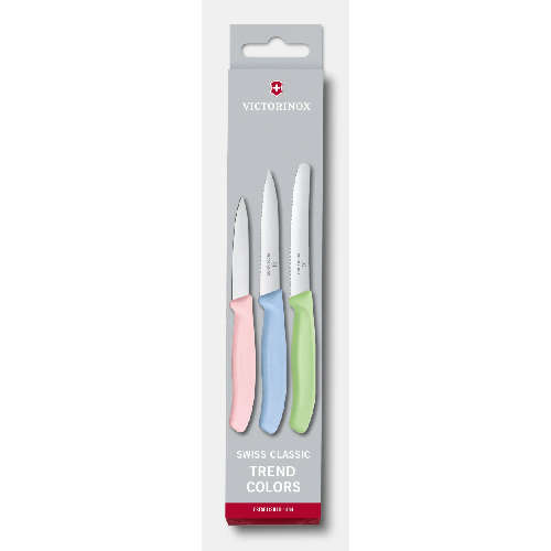 Victorinox Trend Paring Knife Set 3pc Grn/Blu/Re V6.7116.34L3
