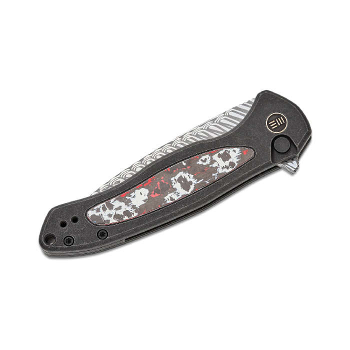 WE Limited Button Lock Kitefin Black Titanium Handle - WE19002N-DS