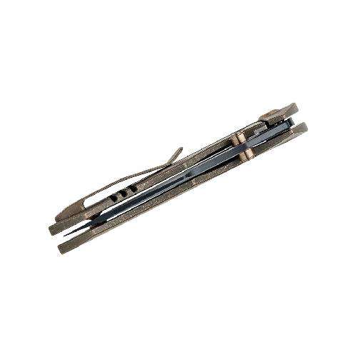 We high fin brown titanium handle blk stonewash WE22005-2