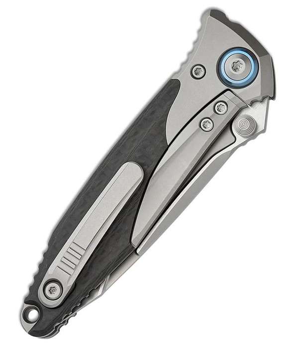 SOCOM Bravo Mini TE Titanium Handle Bead Blast Standard Blue Ti Pivot Collar Carbon Fiber Scales ...