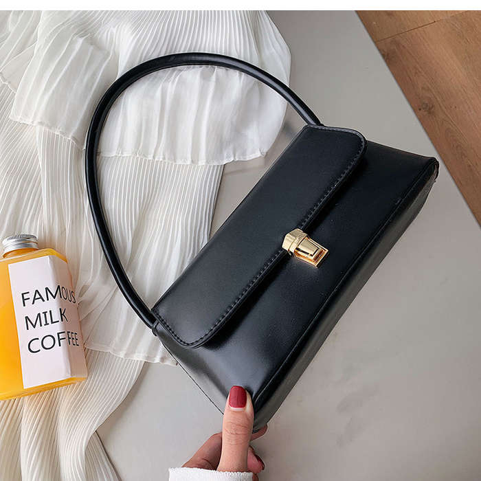 Retro baguette women's popular shoulder handbag