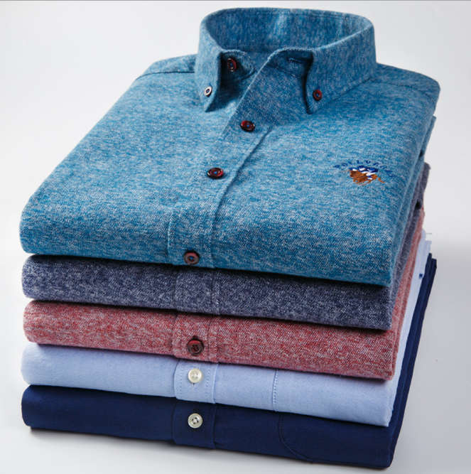 Mens Oxford Cotton Long Sleeve Shirt