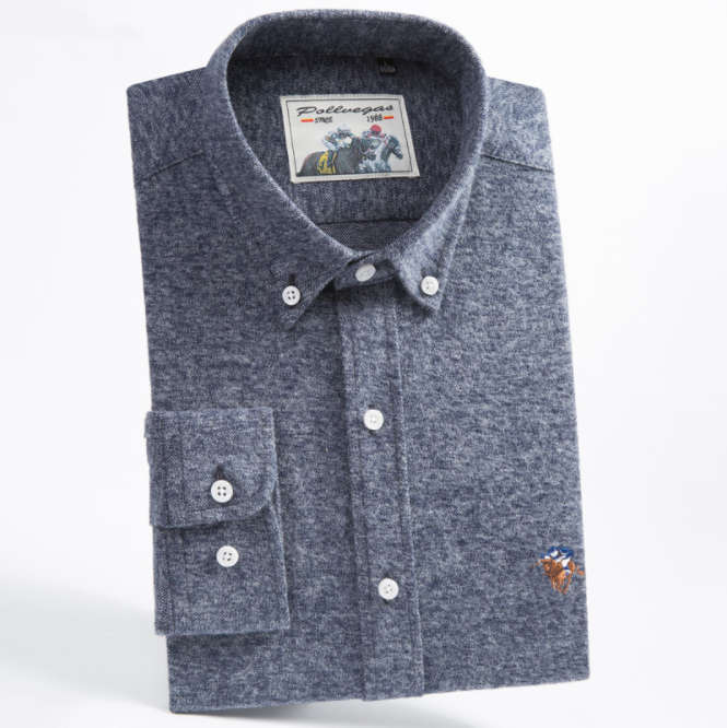 Mens Oxford Cotton Long Sleeve Shirt