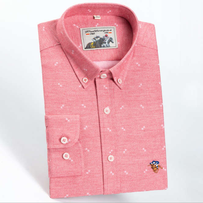Mens Oxford Cotton Long Sleeve Shirt