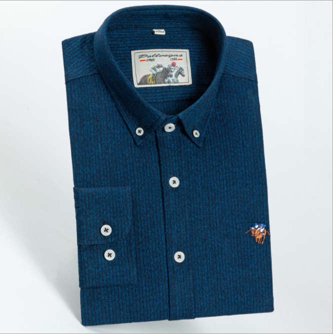 Mens Oxford Cotton Long Sleeve Shirt