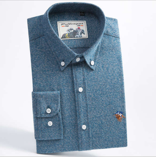 Mens Oxford Cotton Long Sleeve Shirt