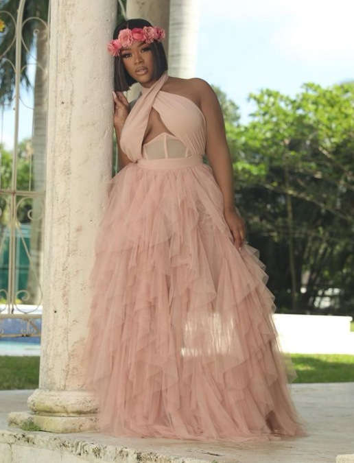 Chiffon evening dress