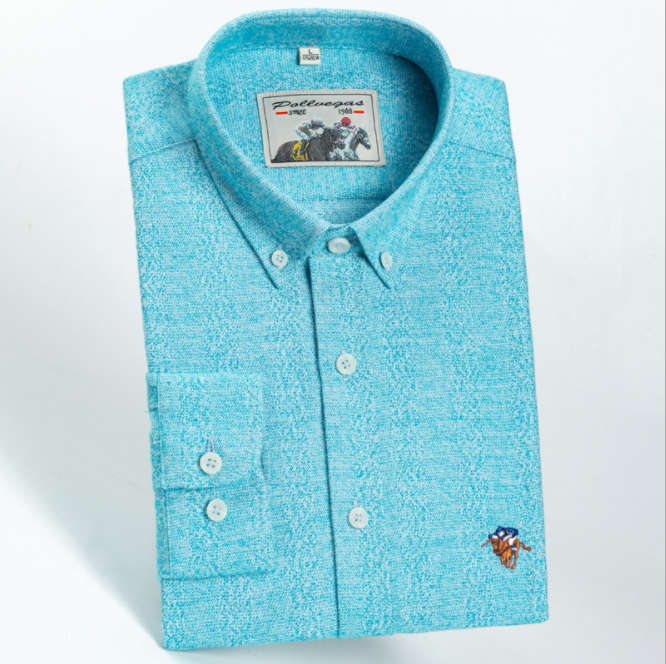 Mens Oxford Cotton Long Sleeve Shirt