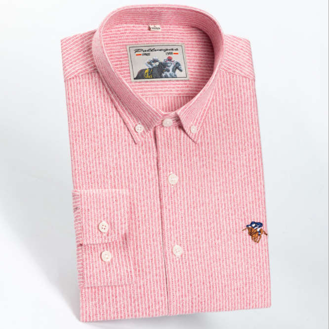 Mens Oxford Cotton Long Sleeve Shirt