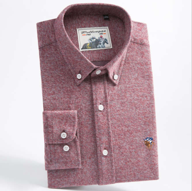 Mens Oxford Cotton Long Sleeve Shirt