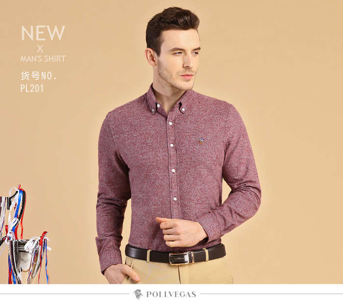 Mens Oxford Cotton Long Sleeve Shirt