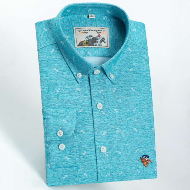 Mens Oxford Cotton Long Sleeve Shirt
