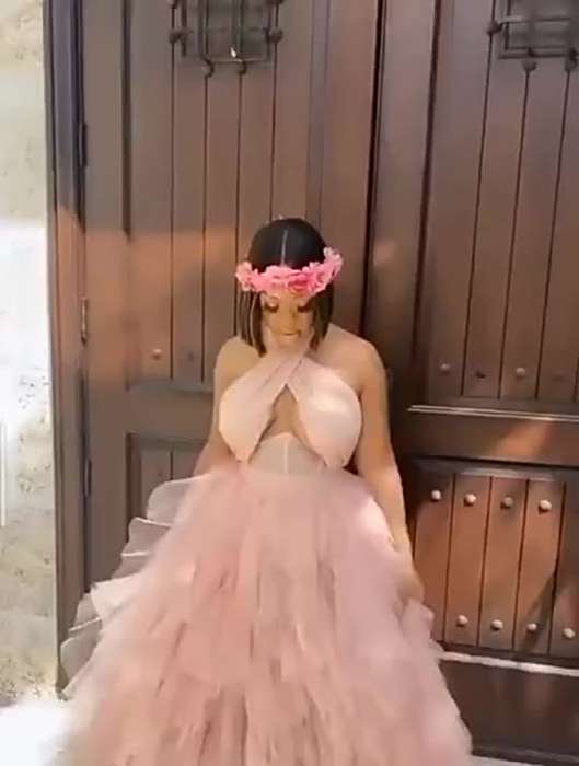 Chiffon evening dress