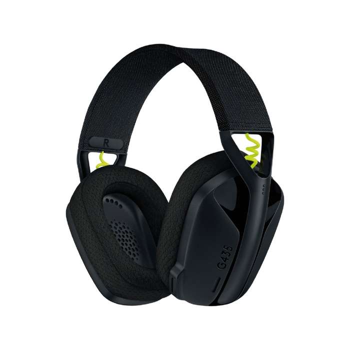 LOGITECH G435 LIGHTSPEED WIRELESS GAMING HEADSET WITH BT, BLACK AND YELLOW