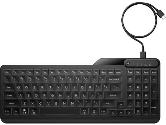 HP 405 Multi-Device Black Wired Keyboard