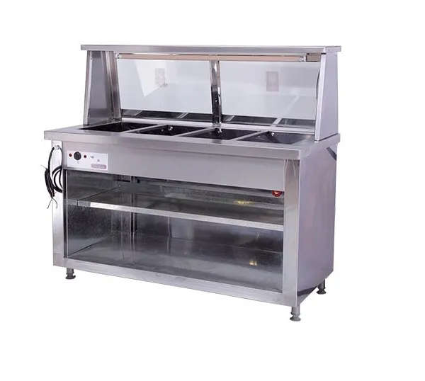 4 Division Bain Marie With Glass (Floor Standing)