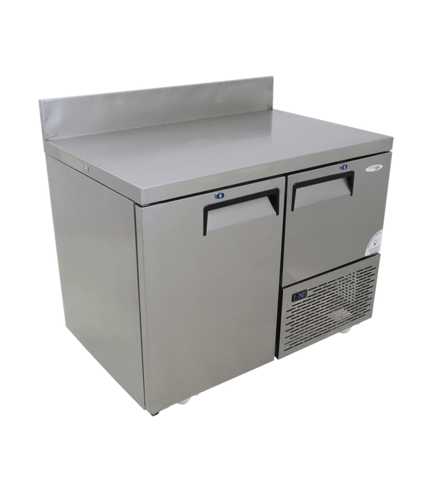 Fridgestar Underbar Cooler 1.5 Door - Steel Doors WITH Splashback