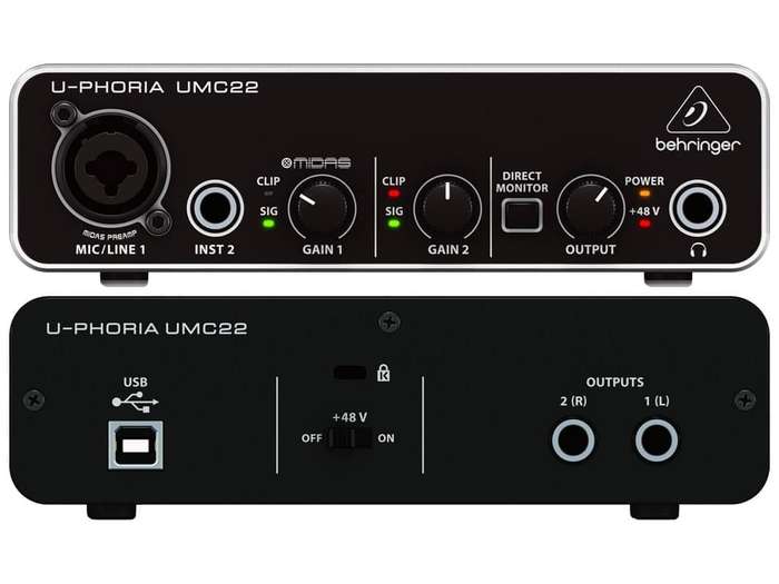 Behringer U-Phoria UMC22 USB Audio Interface