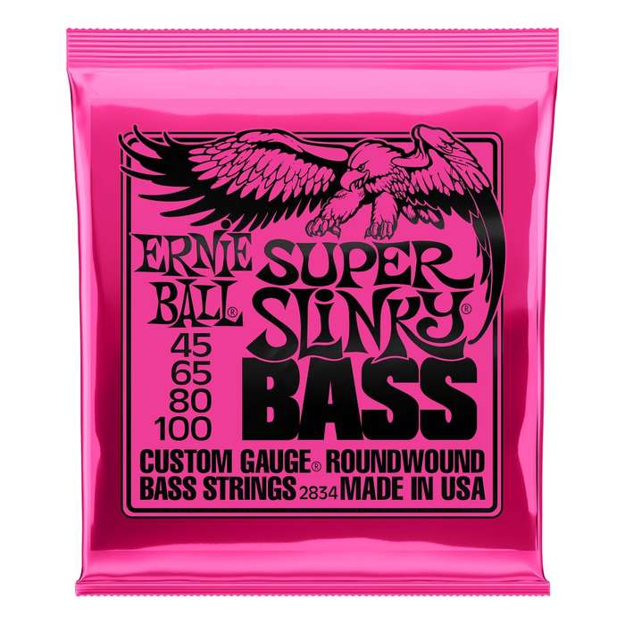 Ernie Ball Super Slinky 4-String Bass Strings - (45-100)