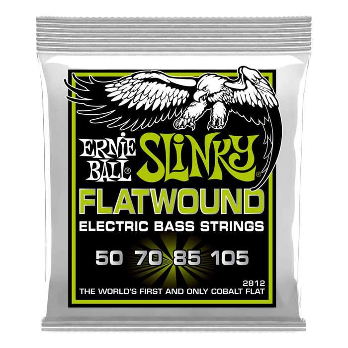Ernie Ball Regular Slinky Flatwound 4-String Bass Strings - (50-105)