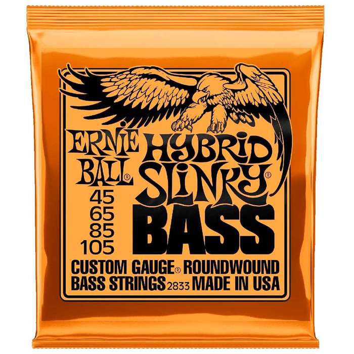Ernie Ball Hybrid Slinky 4-String Bass Strings - (45-105)