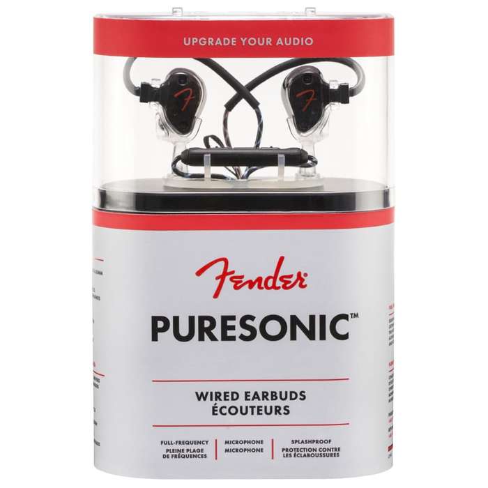 Fender Puresonic Wired Earphones in Black Metallic