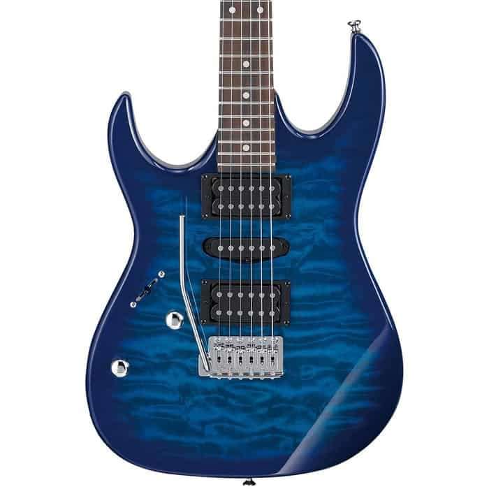 Ibanez Gio GRX70QAL Left-handed Electric Guitar - Transparent Blue Burst