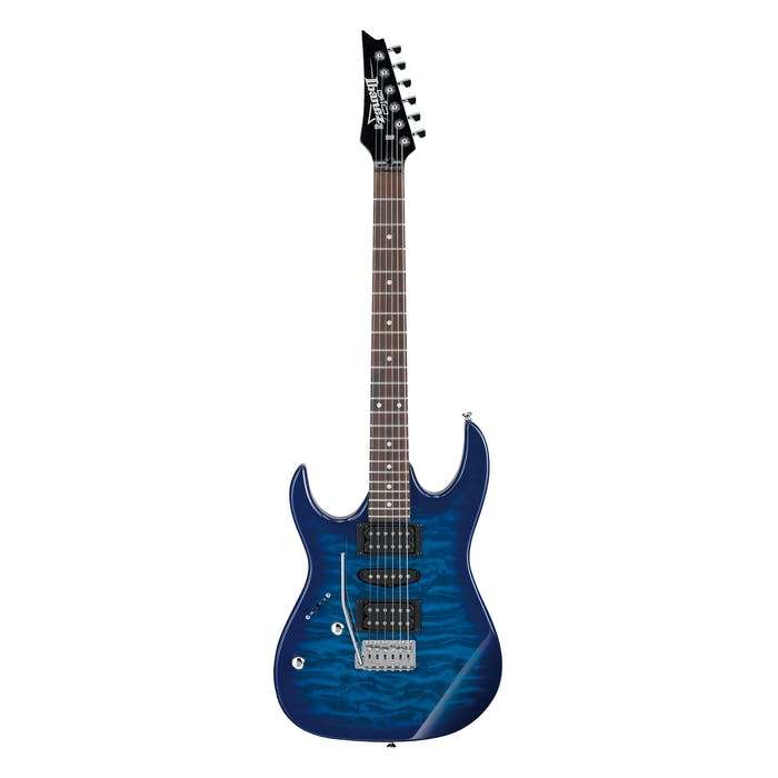 Ibanez Gio GRX70QAL Left-handed Electric Guitar - Transparent Blue Burst
