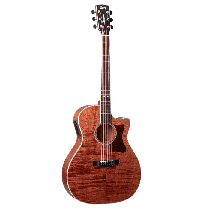 Cort GA5F-FMH Grand Regal Series Acoustic-Electric Guitar - Flamed Mahogany