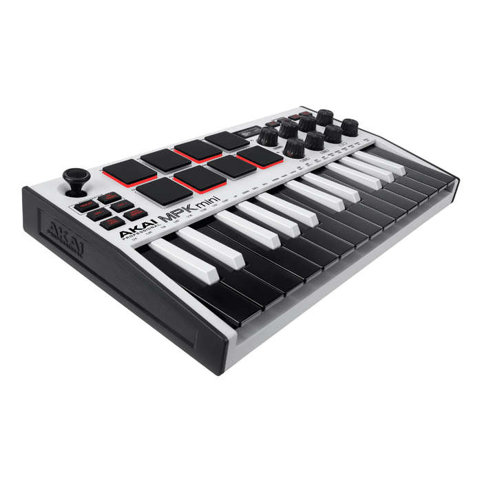 Akai MPK Mini MkIII  25 Key USB MIDI Controller with MPC Drum Pads  Limited Edition White