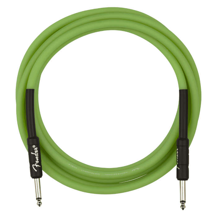 Fender Professional Series Glow in the Dark Instrument Cable  5.5m  Green