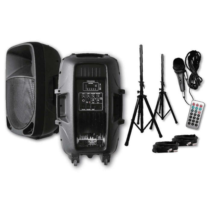 Hybrid Party Box 12 Complete 12 Active Speaker System with Mic &amp; Cables