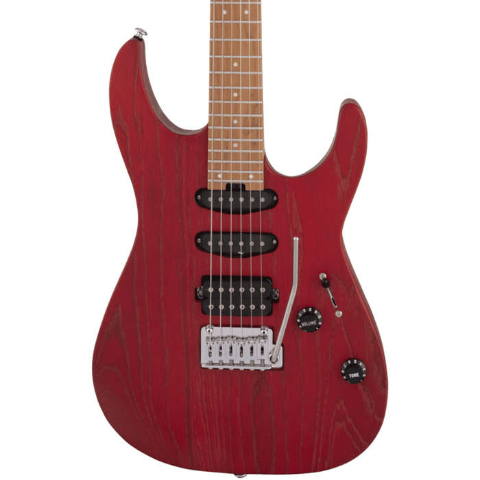 Charvel Pro-Mod DK24 HSS 2PT CM - Roasted Maple Neck - Red Ash